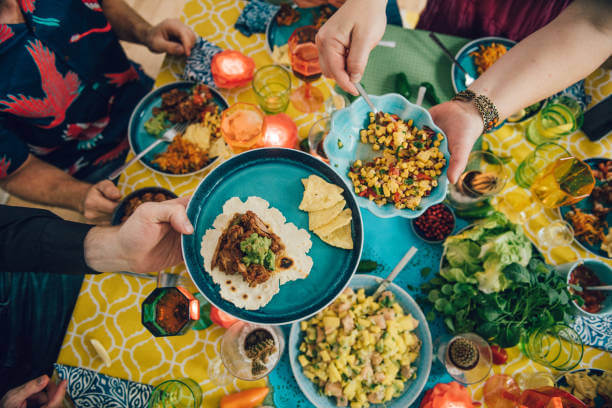Taco Mexican tex med food lifestyles with friends eating dinner